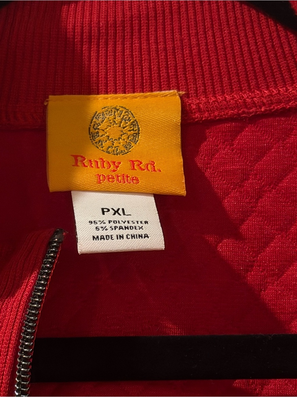 Ruby Rd. Red Quilted Zip-Front Jacket - Picture 4 of 5